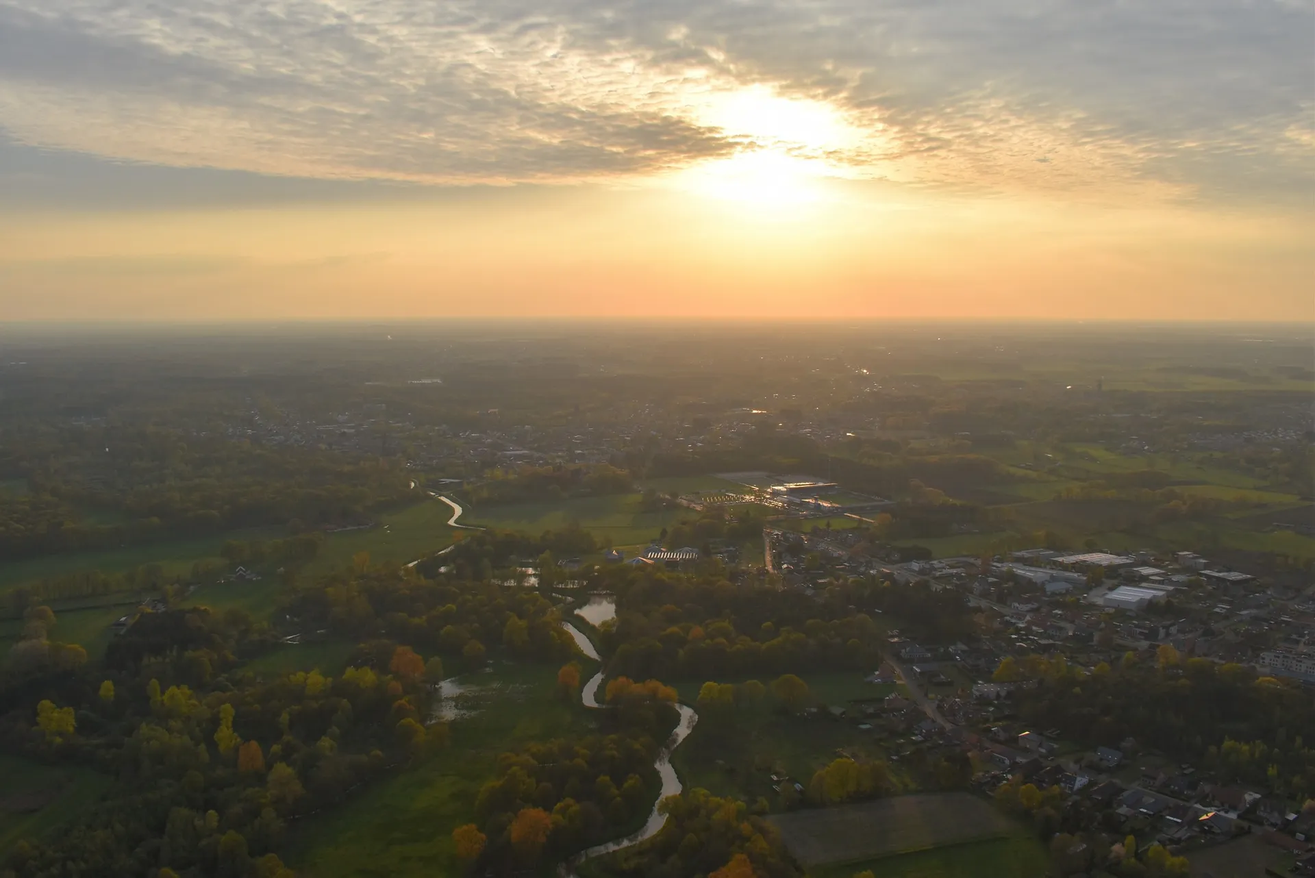 Sfeerbeeld ballonvaart landschap