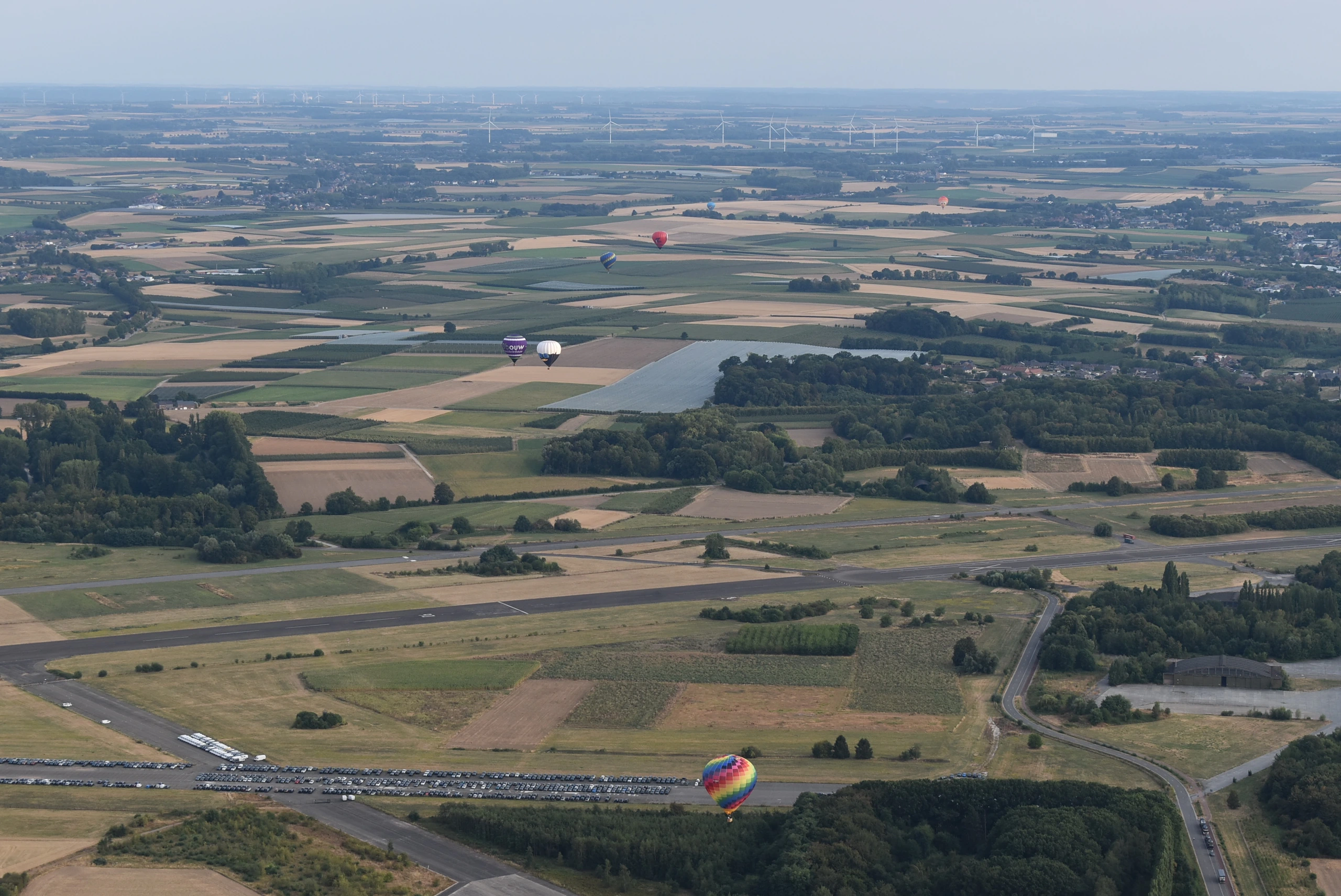 Panoramisch uitzicht vanuit de mand