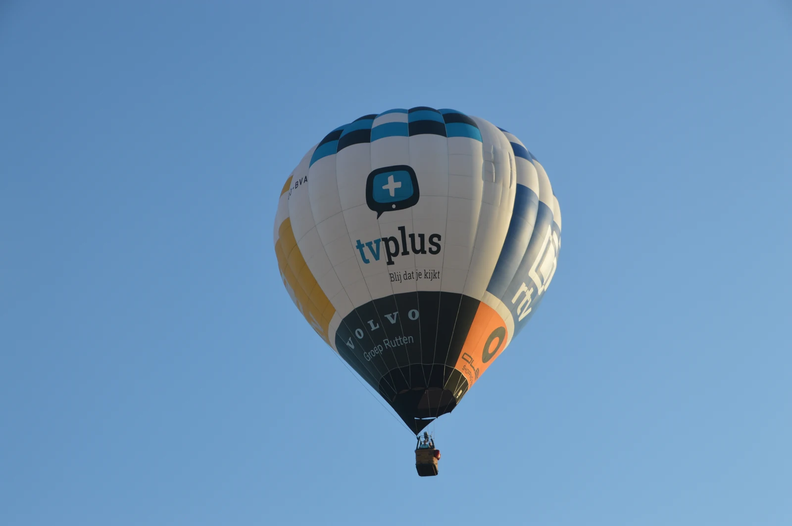 Partnerballon in volle vlucht boven Kinrooi en Bree