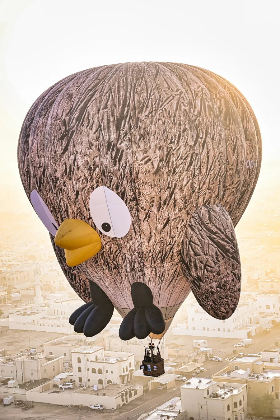 Luchtballon in de vorm van een uil
